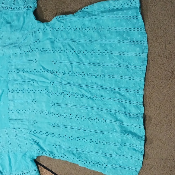 Johnny Was Eyelet Lace Tunic Top 2X - Picture 6 of 9